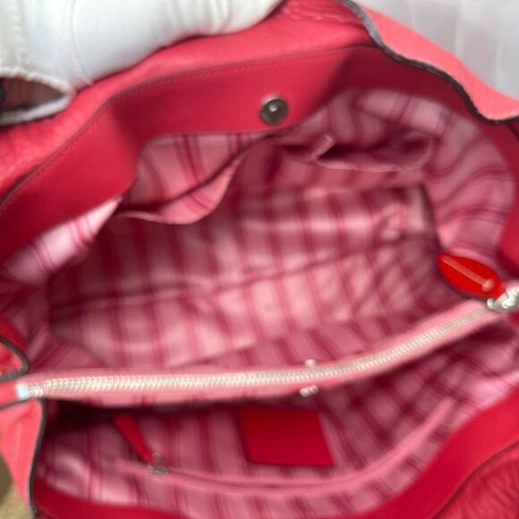 Coach Penelope Red Pebbled Leather Satchel Shoulder Bag - Picture 6 of 6